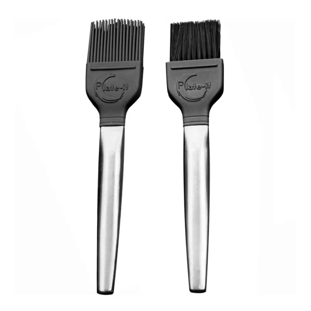 Plate It Koristelusivellin 2 kpl Teräs/Harmaa