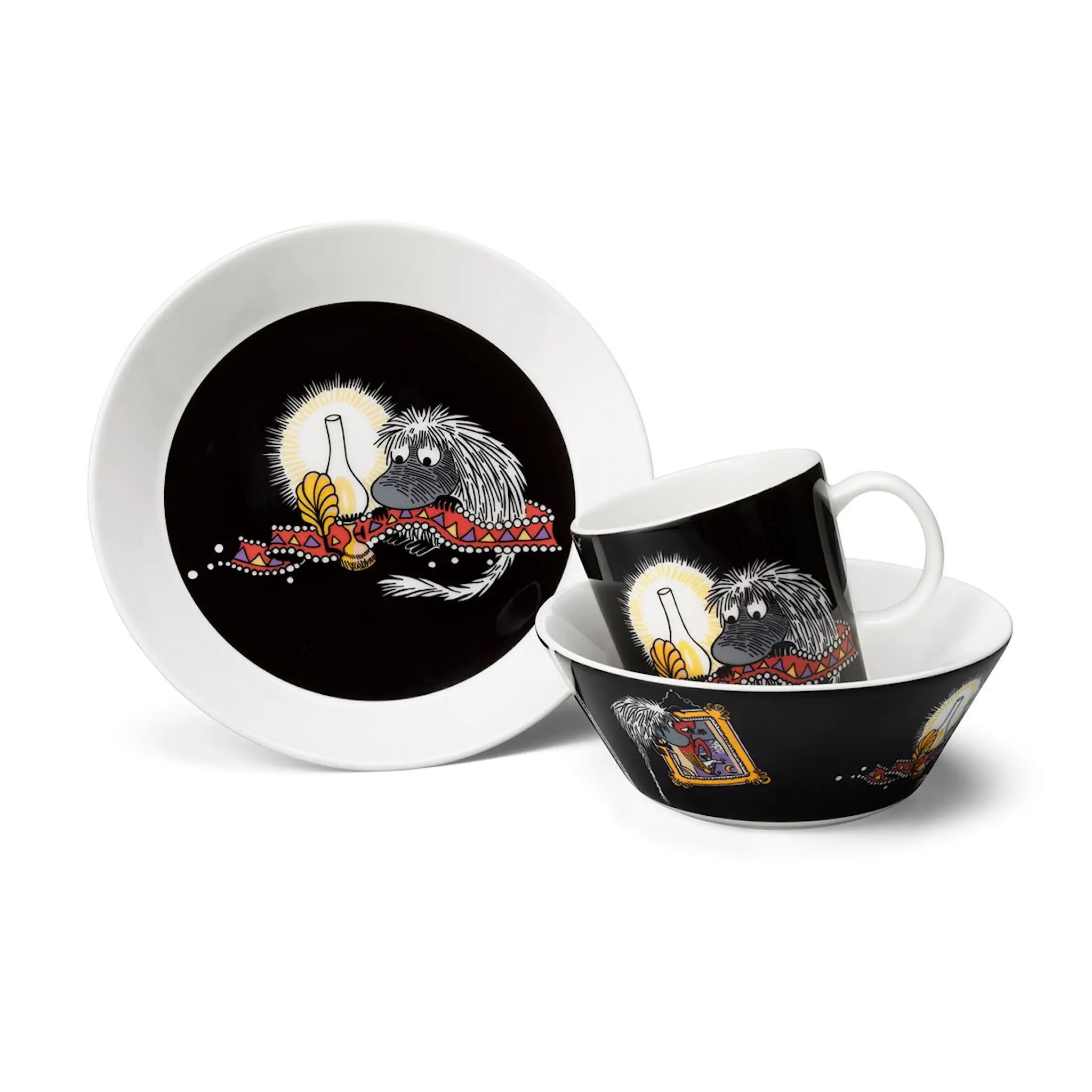 Moomin Arabia Mumintallrik 19 cm Förfadern Svart