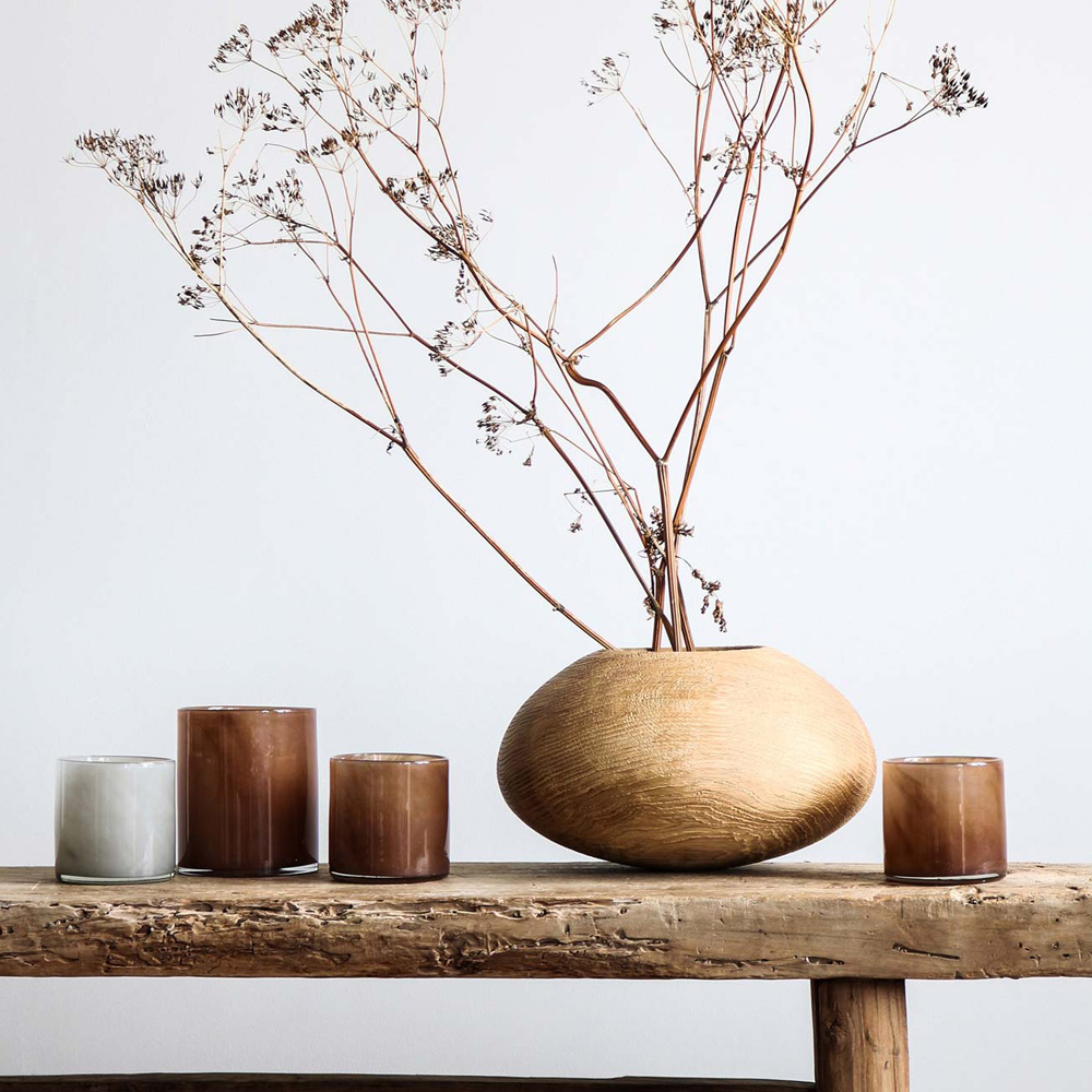 Tell Me More Lyric lyslykt 8x8 cm brown