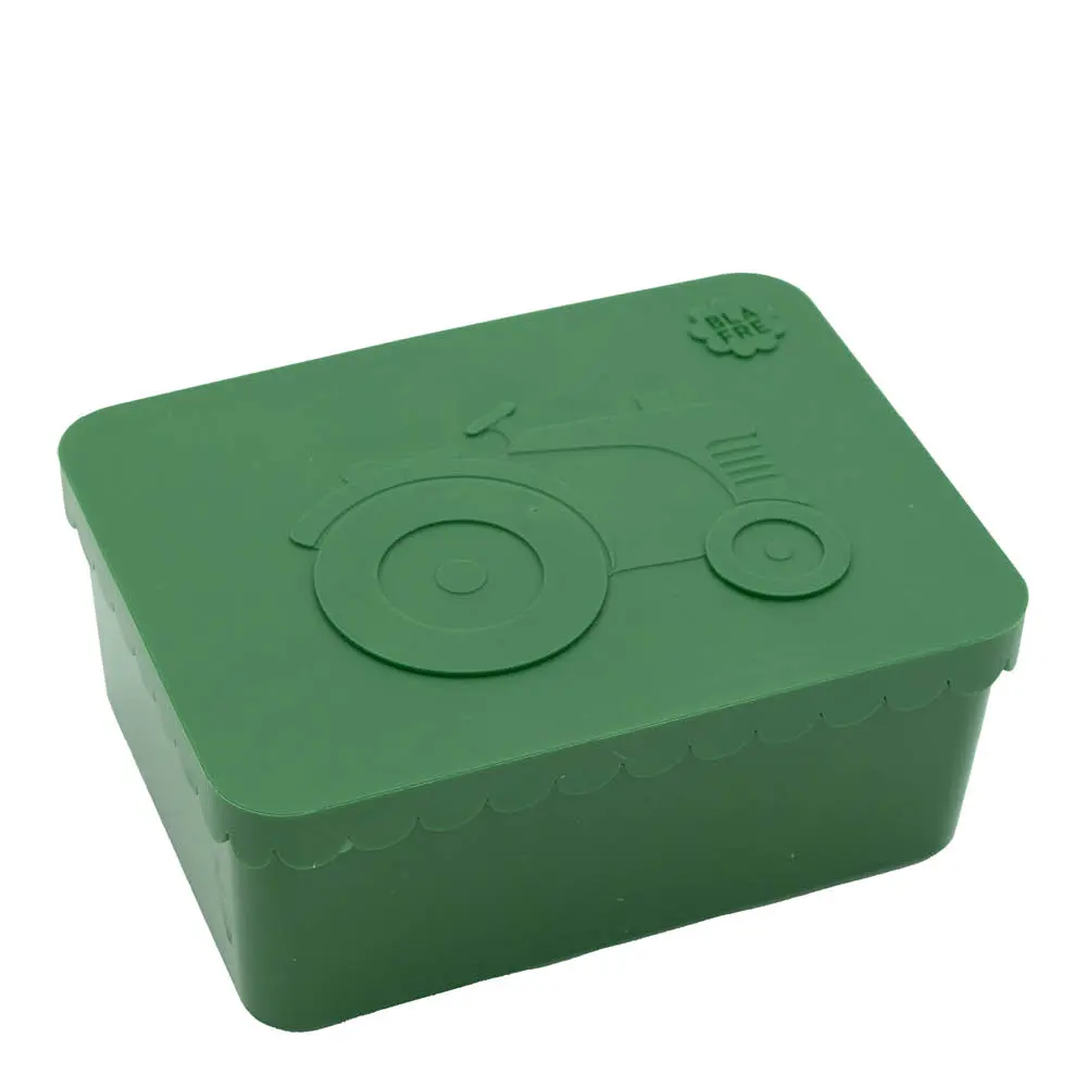 Matboks i plast ett rom 6x11x14 cm Traktor mørk grønn/mørk grønn