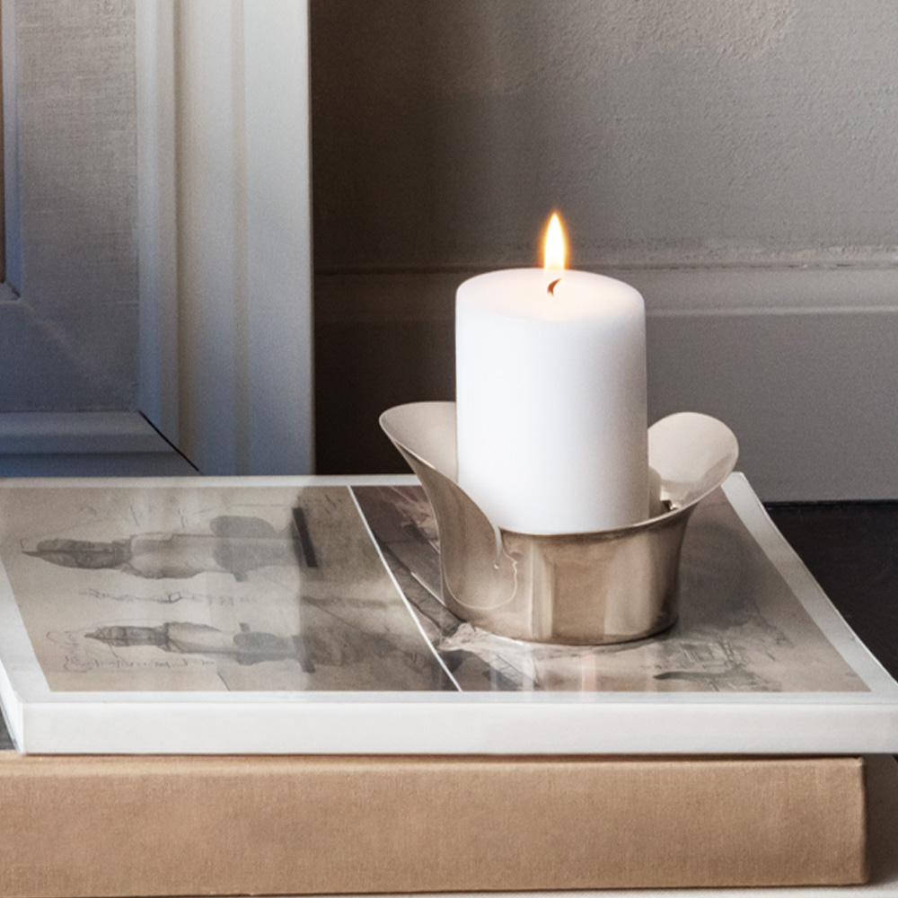 Georg Jensen Bloom Botanica blockljusstake rostfri