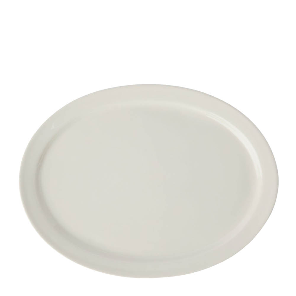 Gustafsberg Bas ovalt serveringsfat 34,5x26 cm hvit