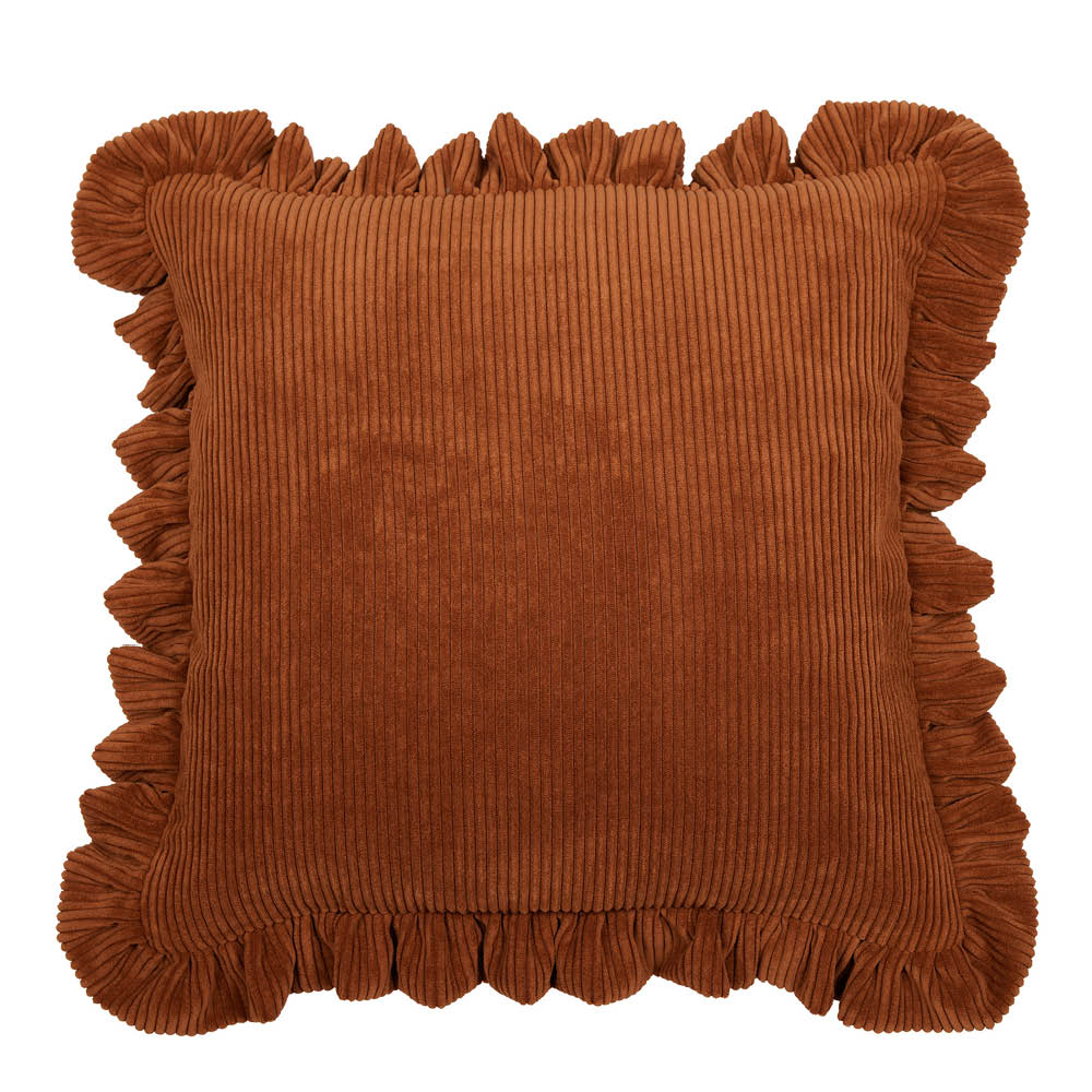 Fondaco Owen kuddfodral med volang 50x50 cm rost