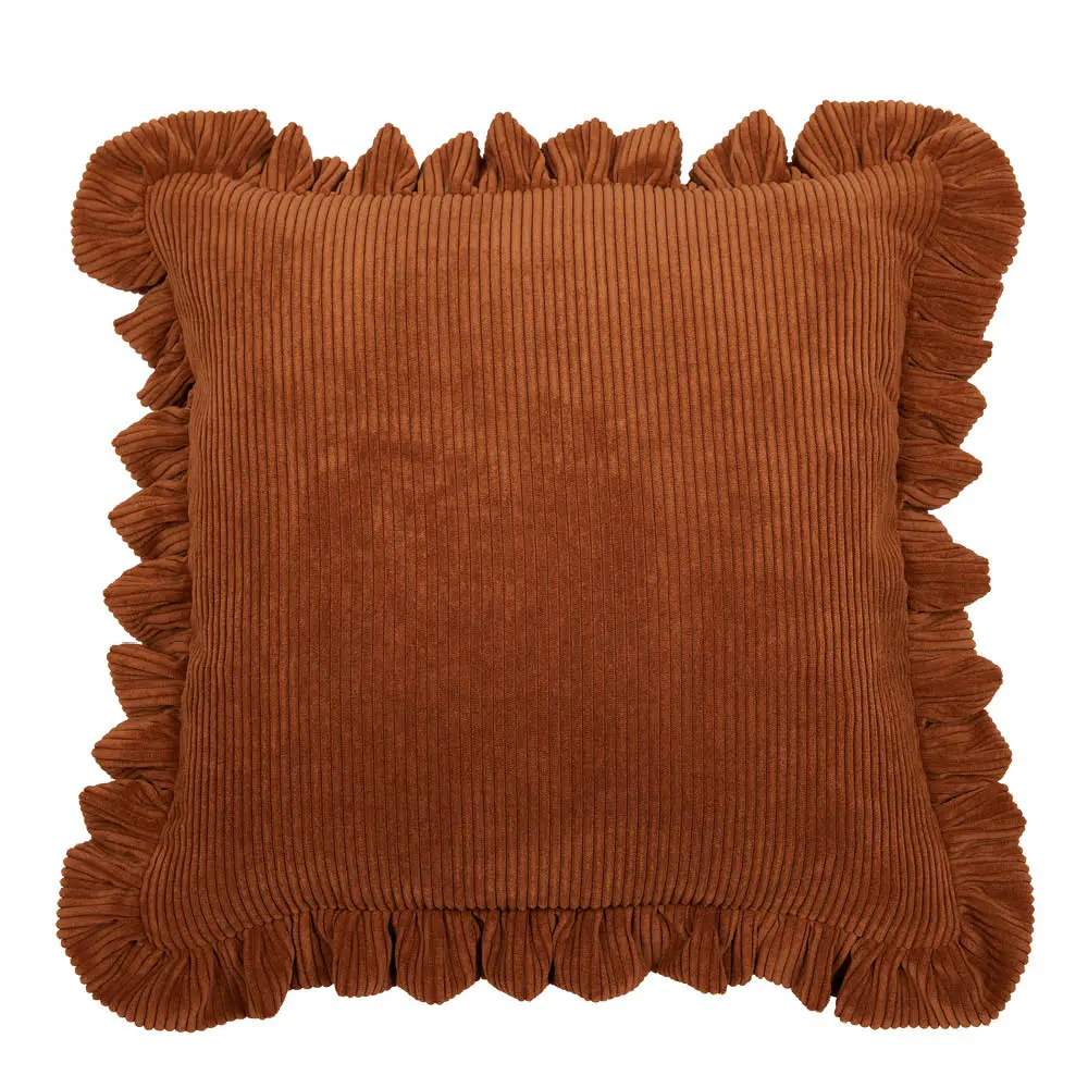 Owen putetrekk m/volang 50x50 cm rust