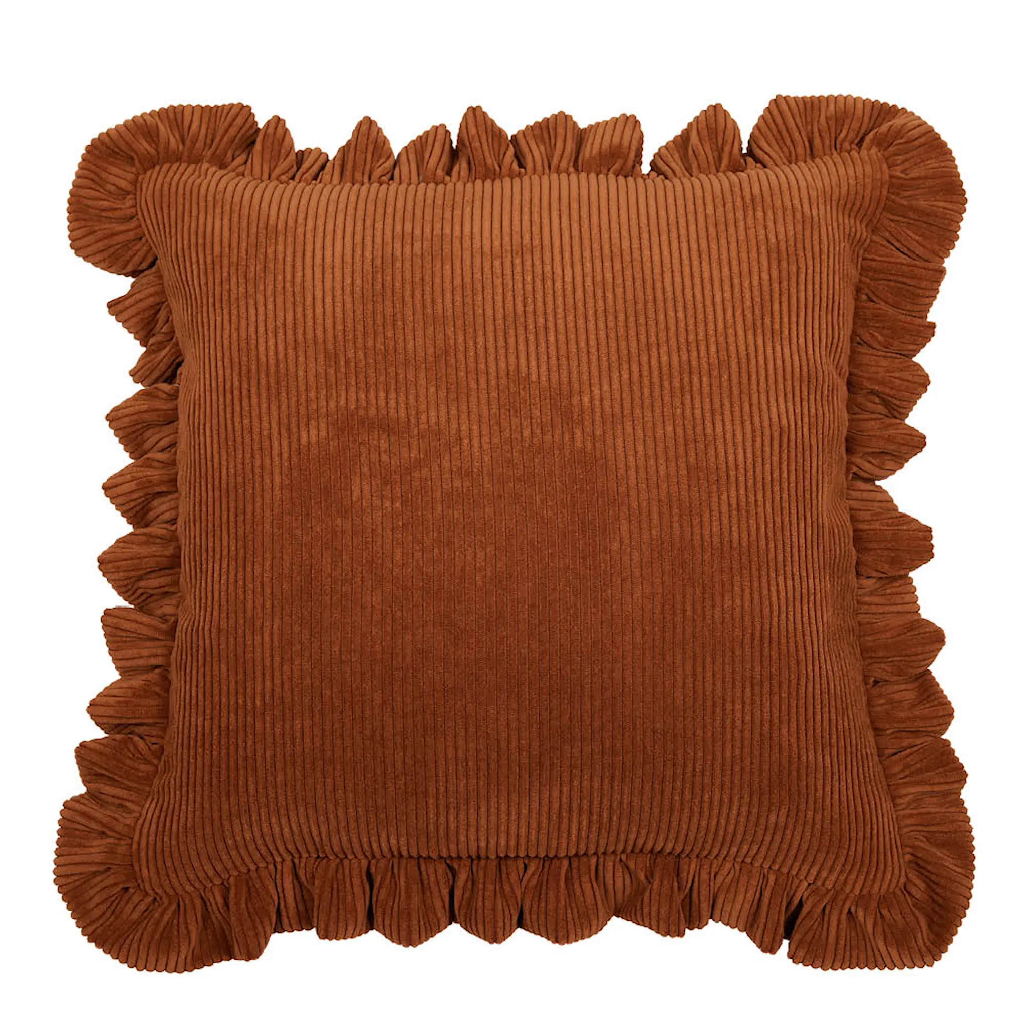 Fondaco Owen kuddfodral med volang 50x50 cm rost
