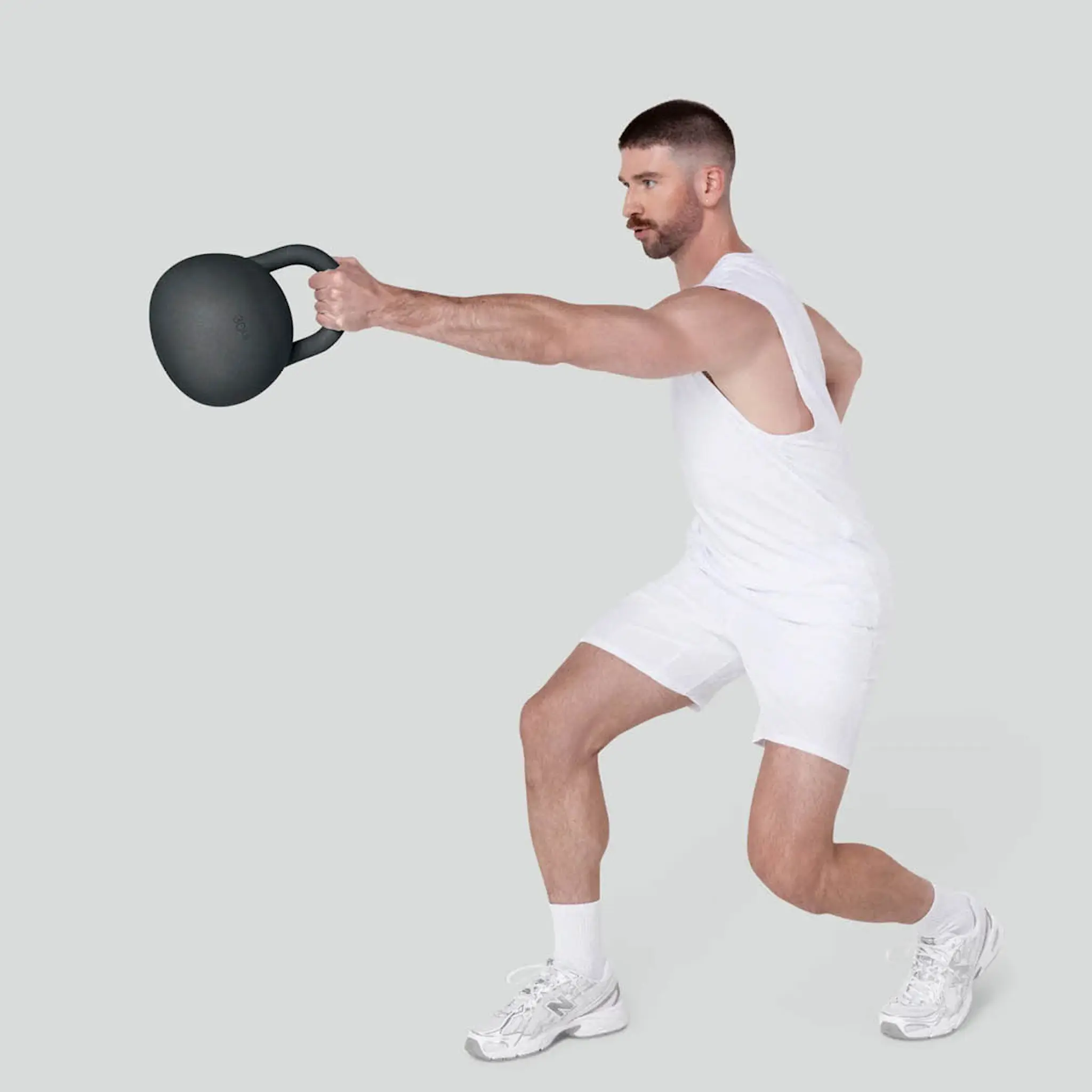 Bala Kettlebell 4,54 kg kullgrå