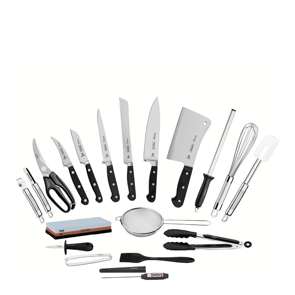 Tramontina Century kniv & redskapsset 20 delar svart