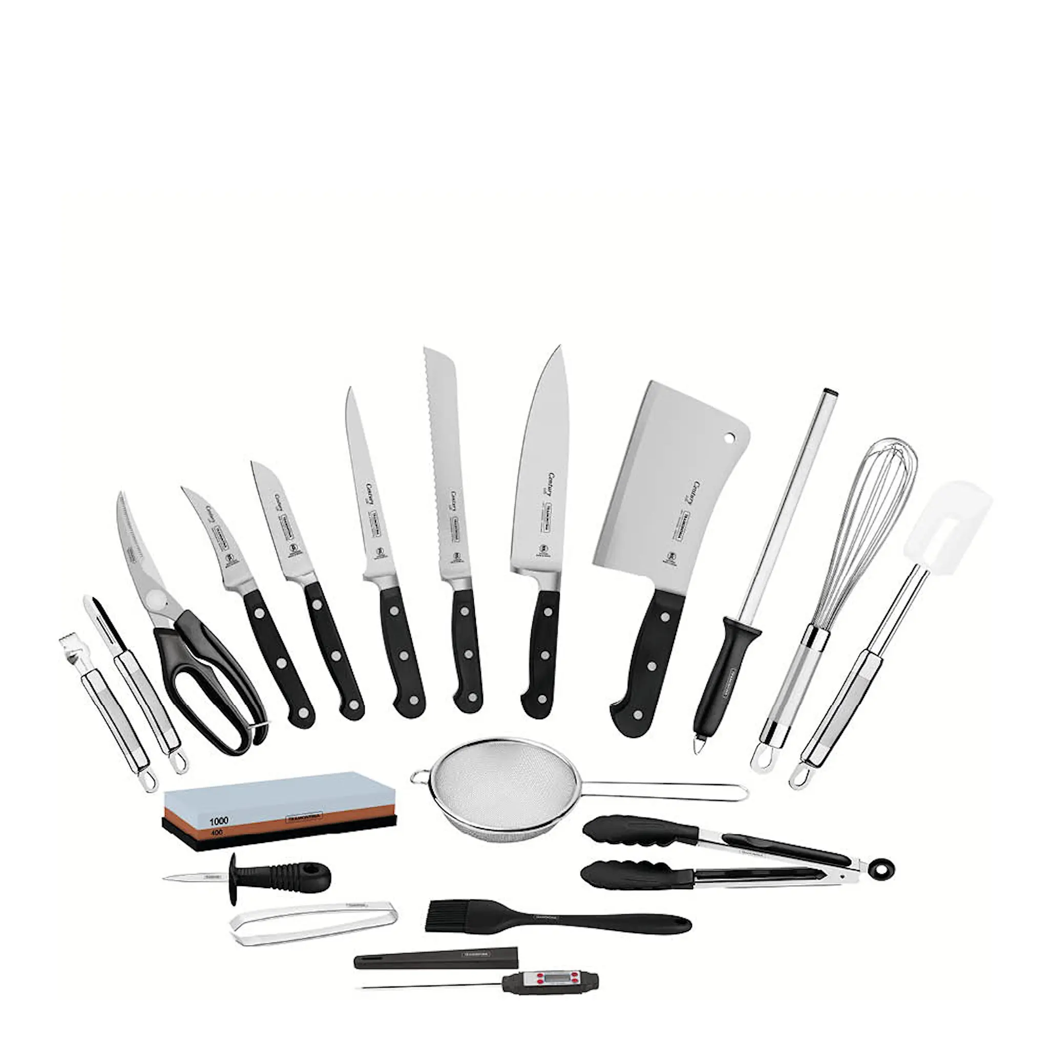 Tramontina Century kniv & redskapsset 20 delar svart
