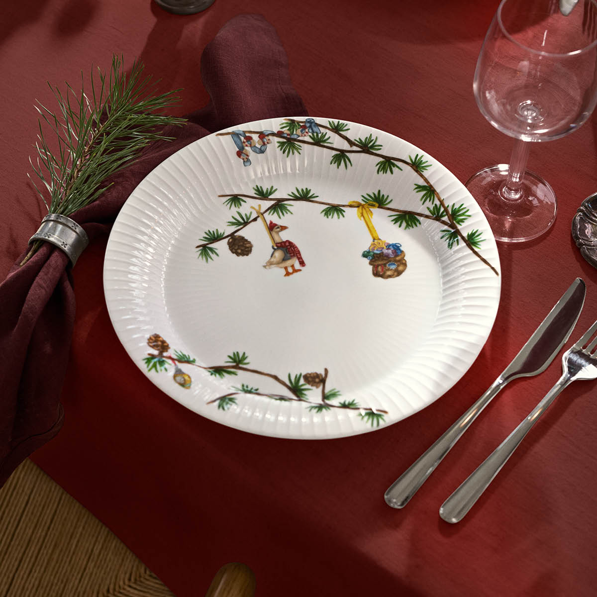 Kähler Hammershøi Christmas lautanen 27 cm valkoinen