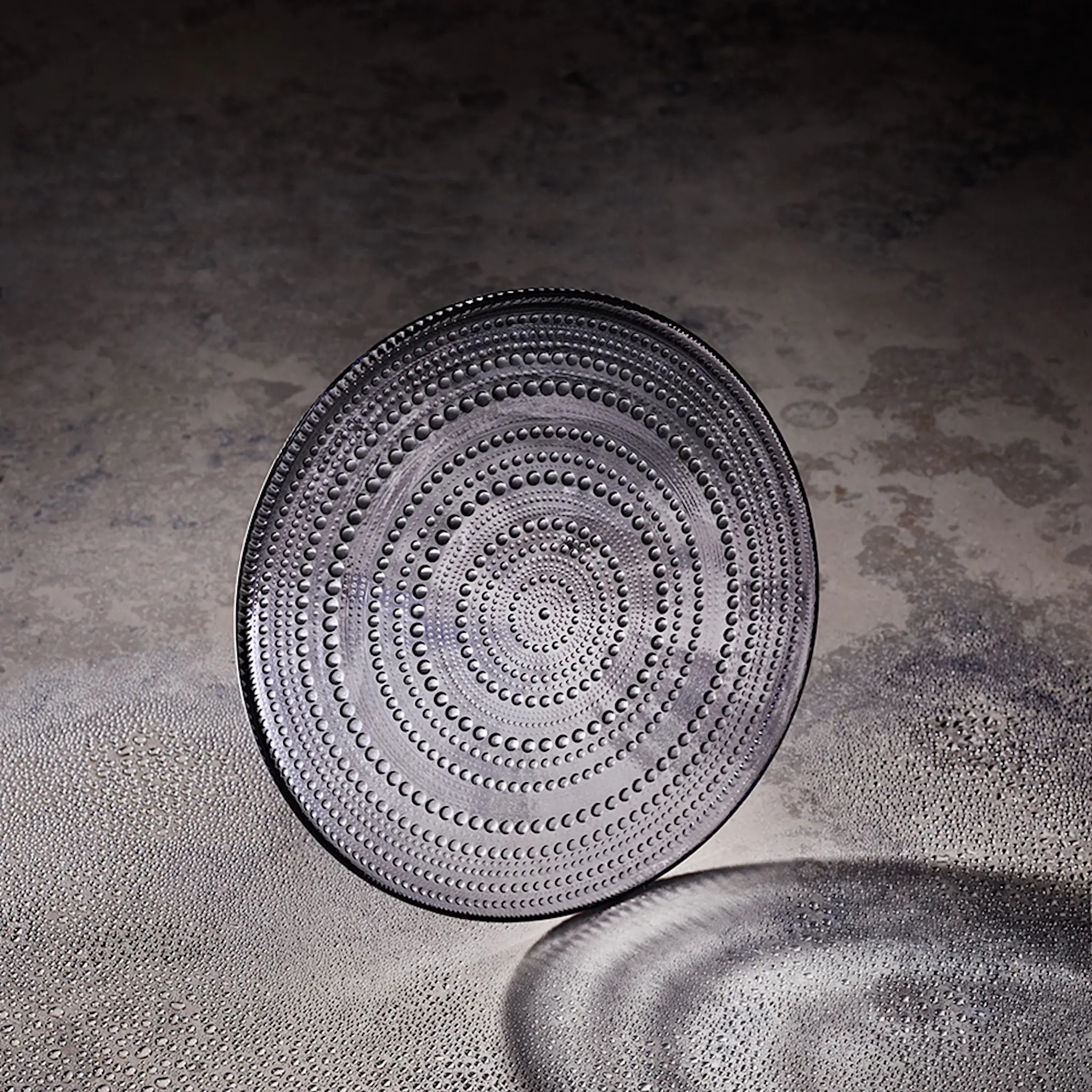 iittala Kastehelmi tallerken 17 cm grå