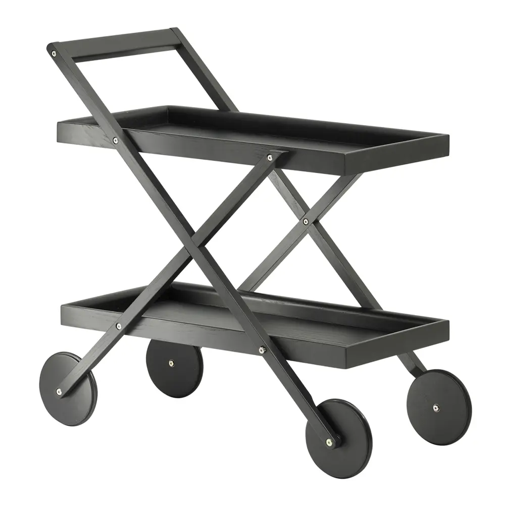 Exit Tarjoiluvaunu / Teevaunu 86x81 cm Musta