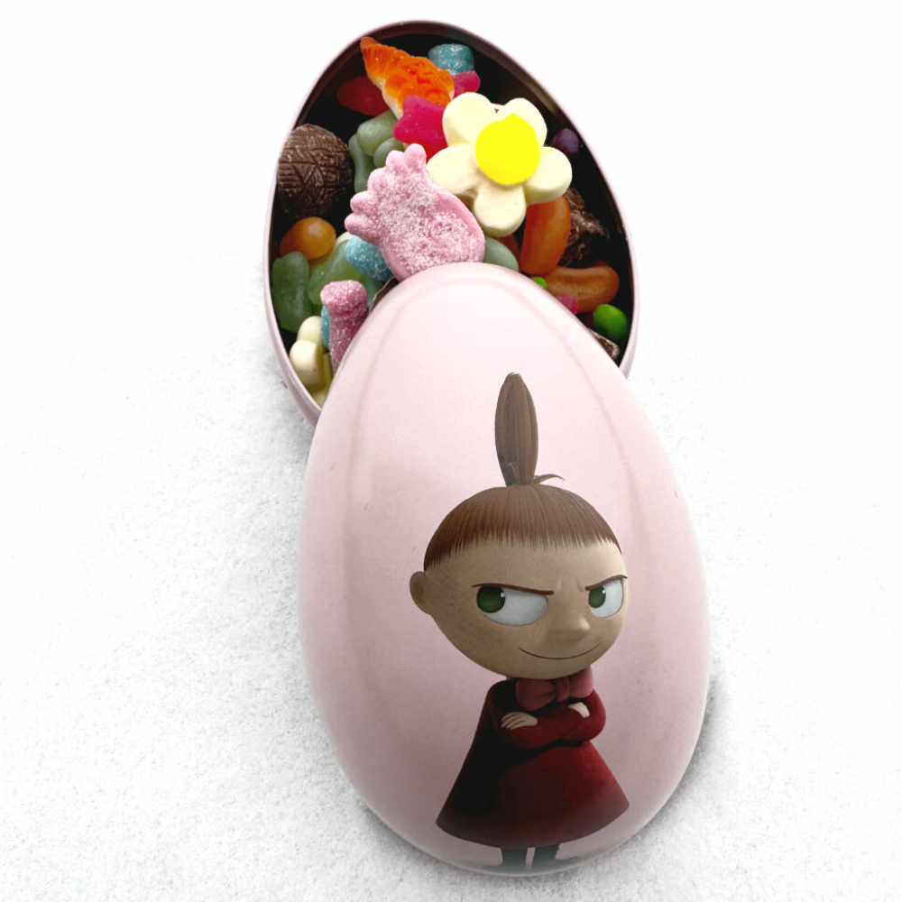 Moomin Metallinen Pääsiäismuna Pikku Myy 15 cm Vaaleanpunainen