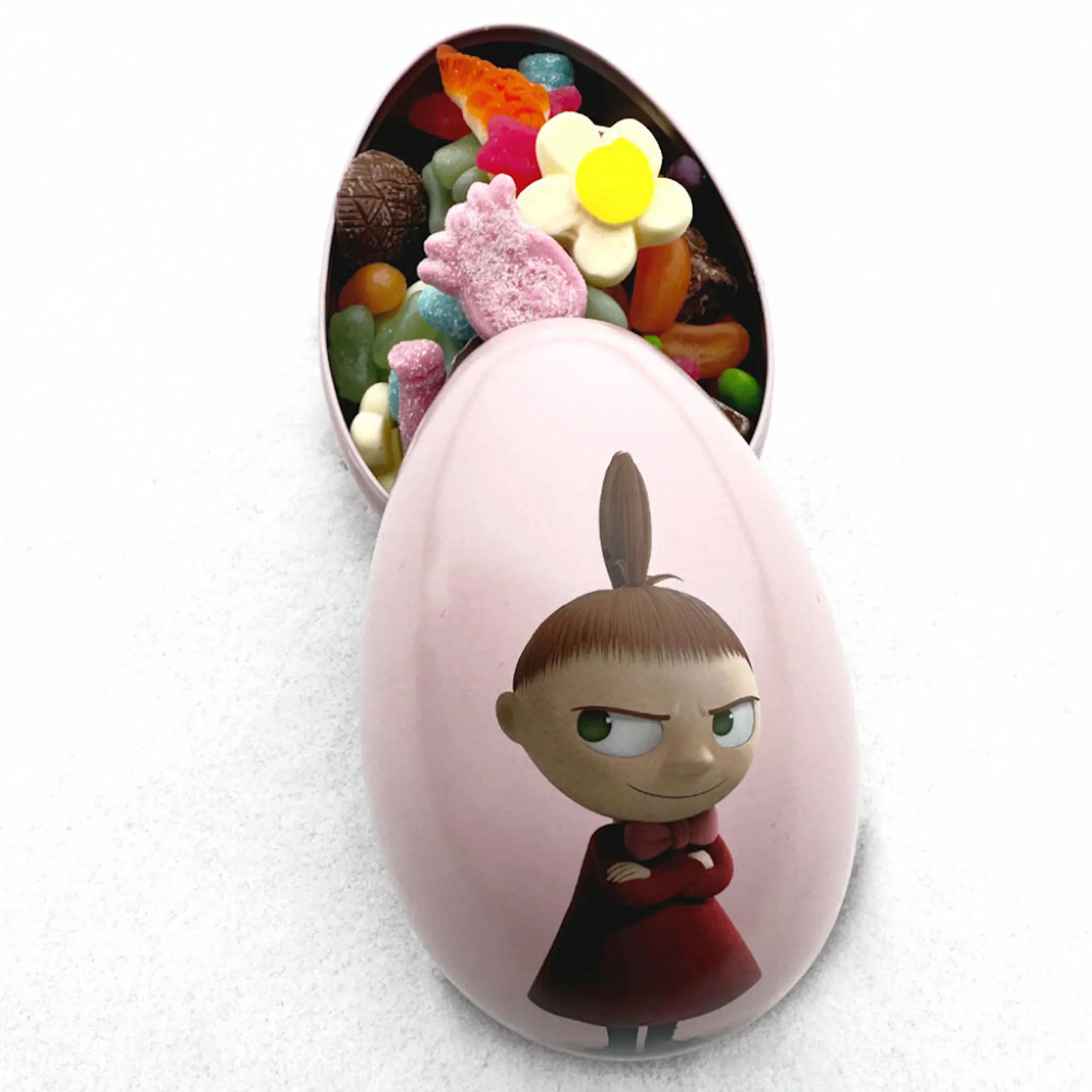 Moomin Metallinen Pääsiäismuna Pikku Myy 15 cm Vaaleanpunainen