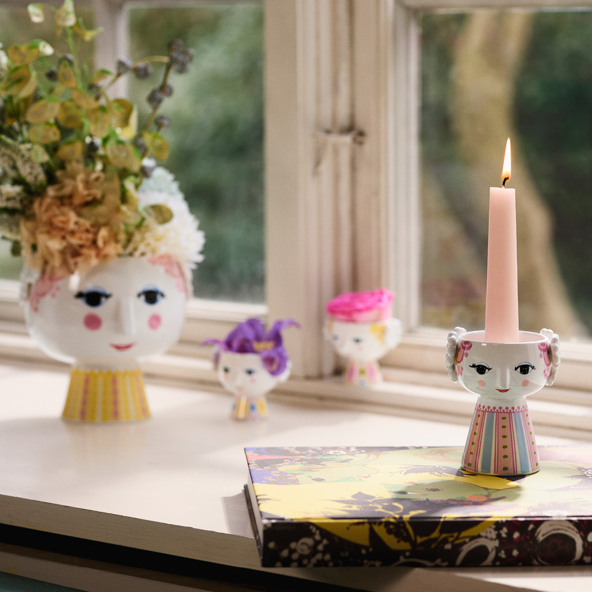 Bjørn Wiinblad Eva Kynttilänjalka 9,5 cm Vaaleanpunainen