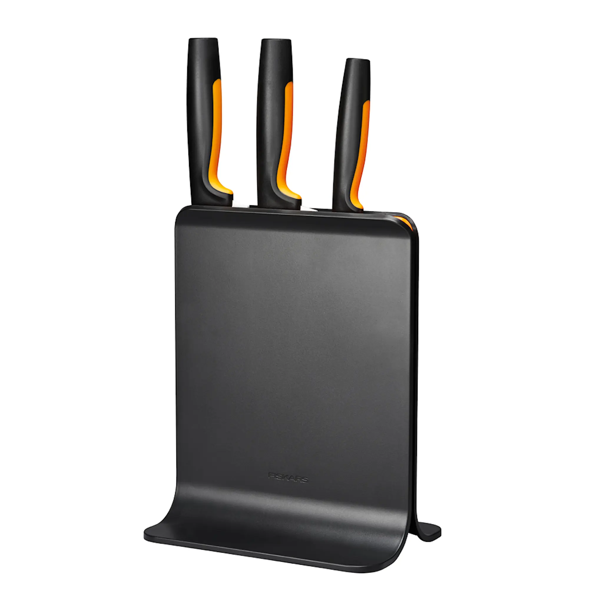 Fiskars Functional Form Knivblock med 3 Knivar Svart