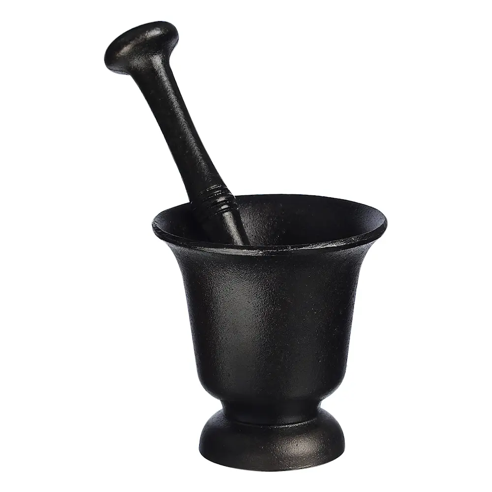 Skeppshult morter på fot støpejern 11,5 cm