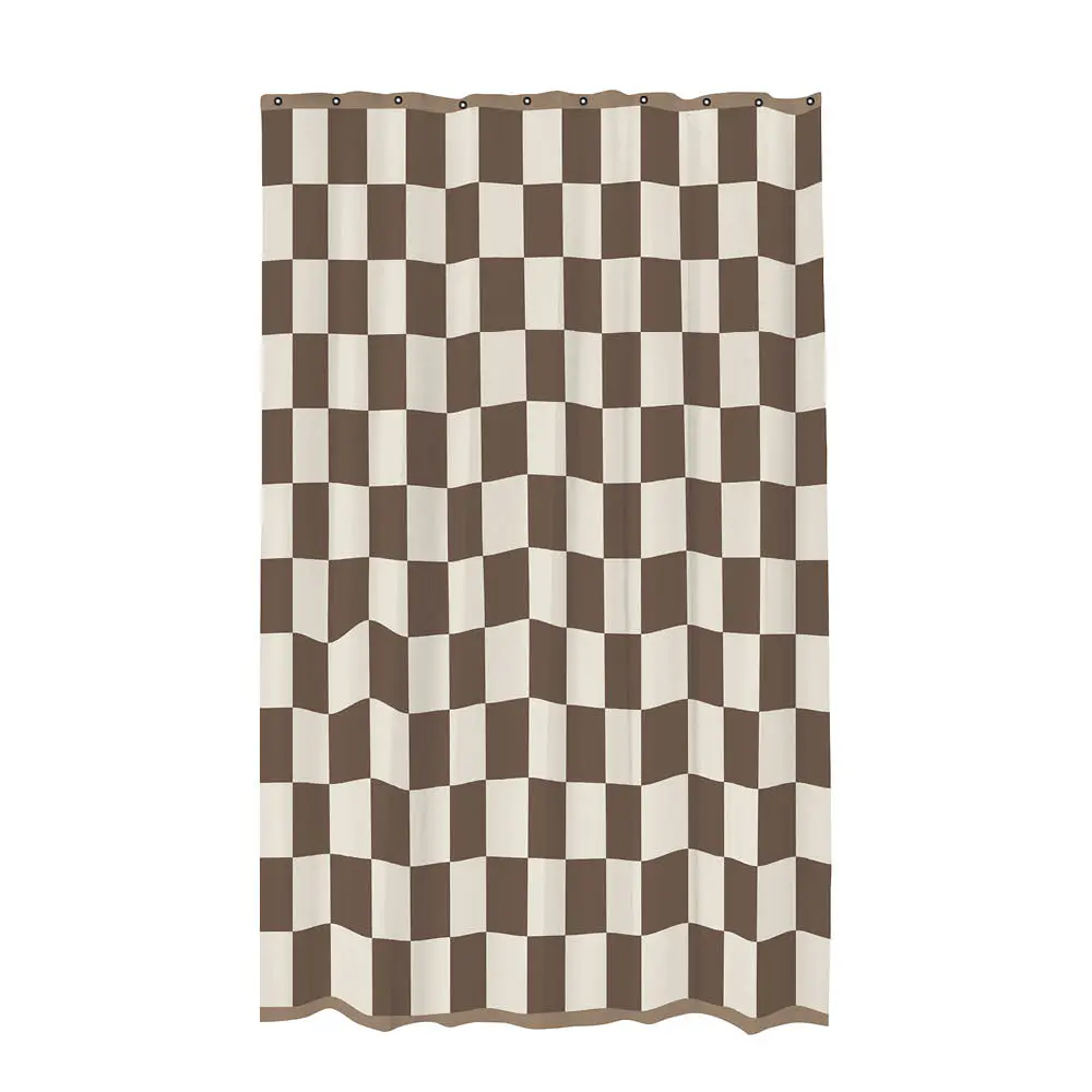 Retro dusjforheng 200x150 cm brun