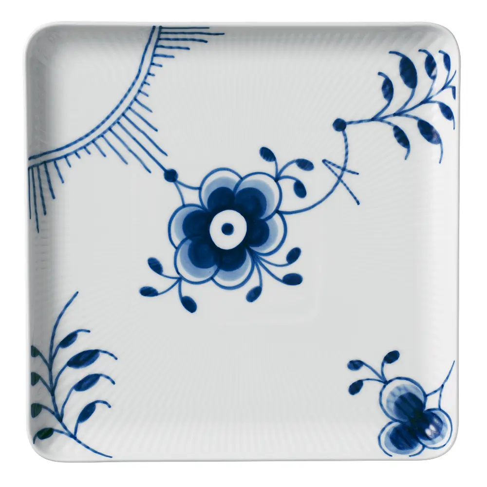 Blue Fluted Mega Lautanen 20x20 cm