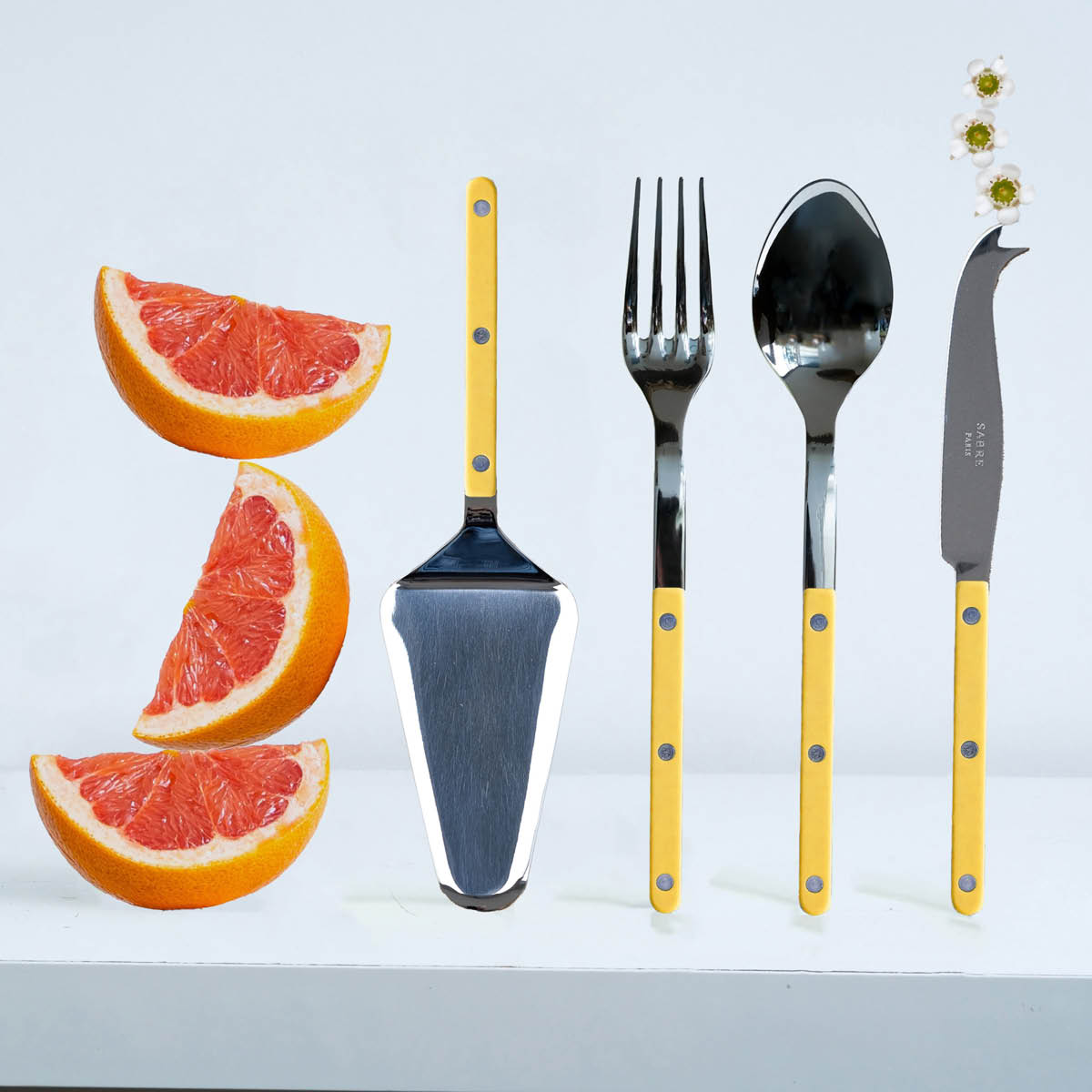 Sabre Bistrot kakespade 25 cm yellow