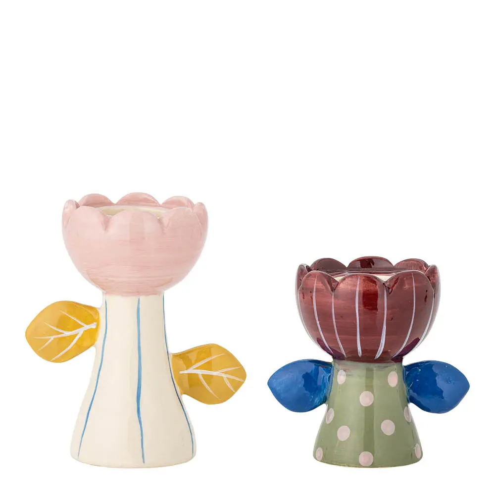 Florita lykt & lysestake 2 deler multi