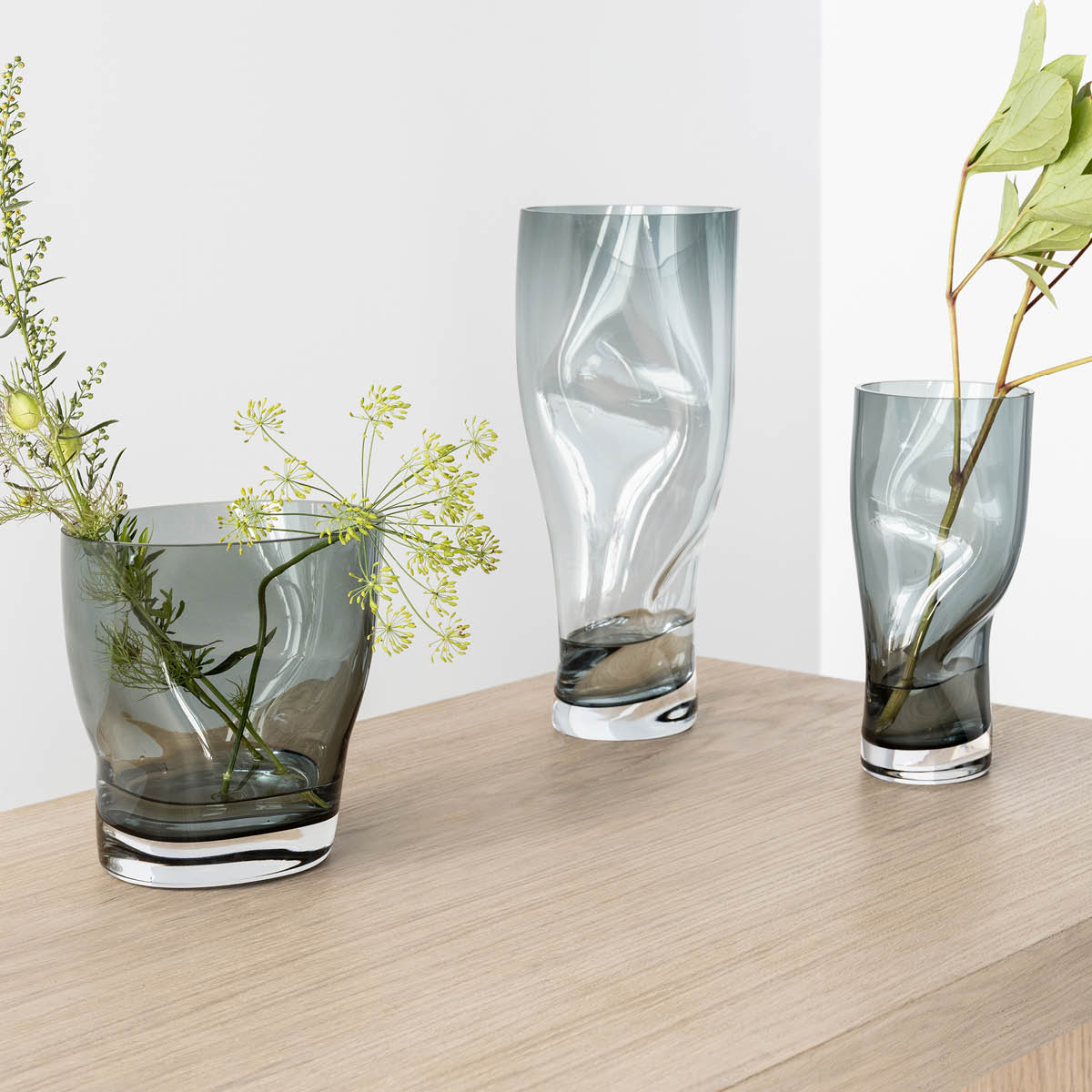 Orrefors Squeeze vase 34 cm blå