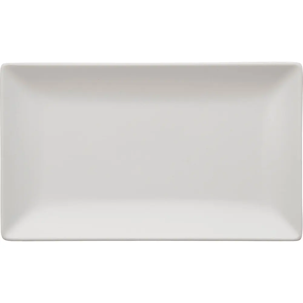 Quadro tallerken 25x15 cm hvit