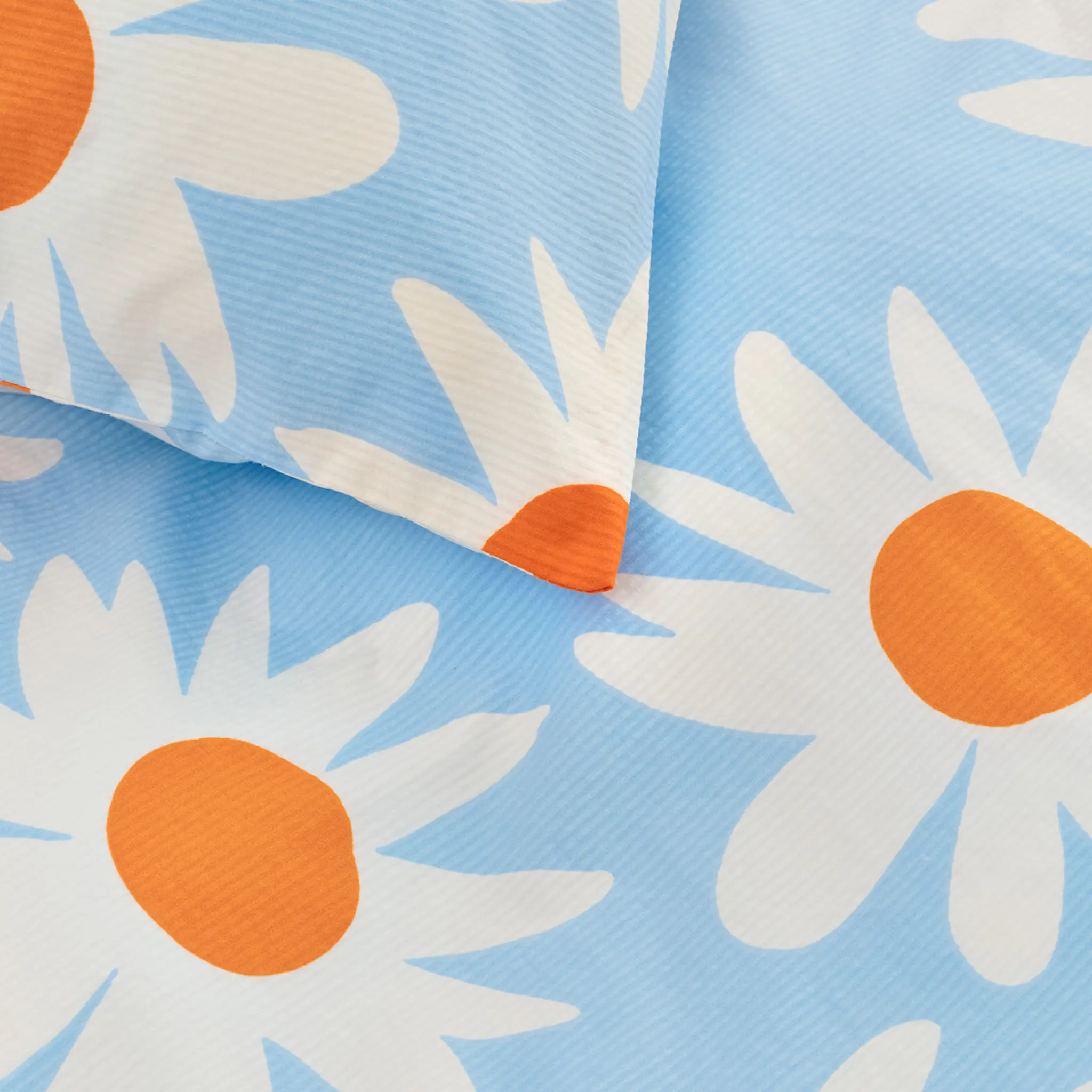Marimekko Rakastaa, ei rakastaa påslakan 150x210 cm blå/vit/orange