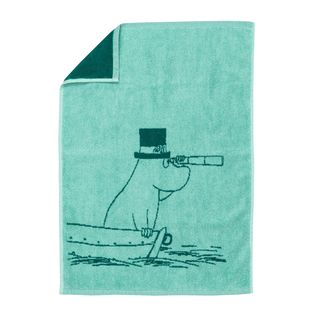 Moomin Arabia - Muumi Käsipyyhe Muumipappa 50x70 cm Sinivihreä