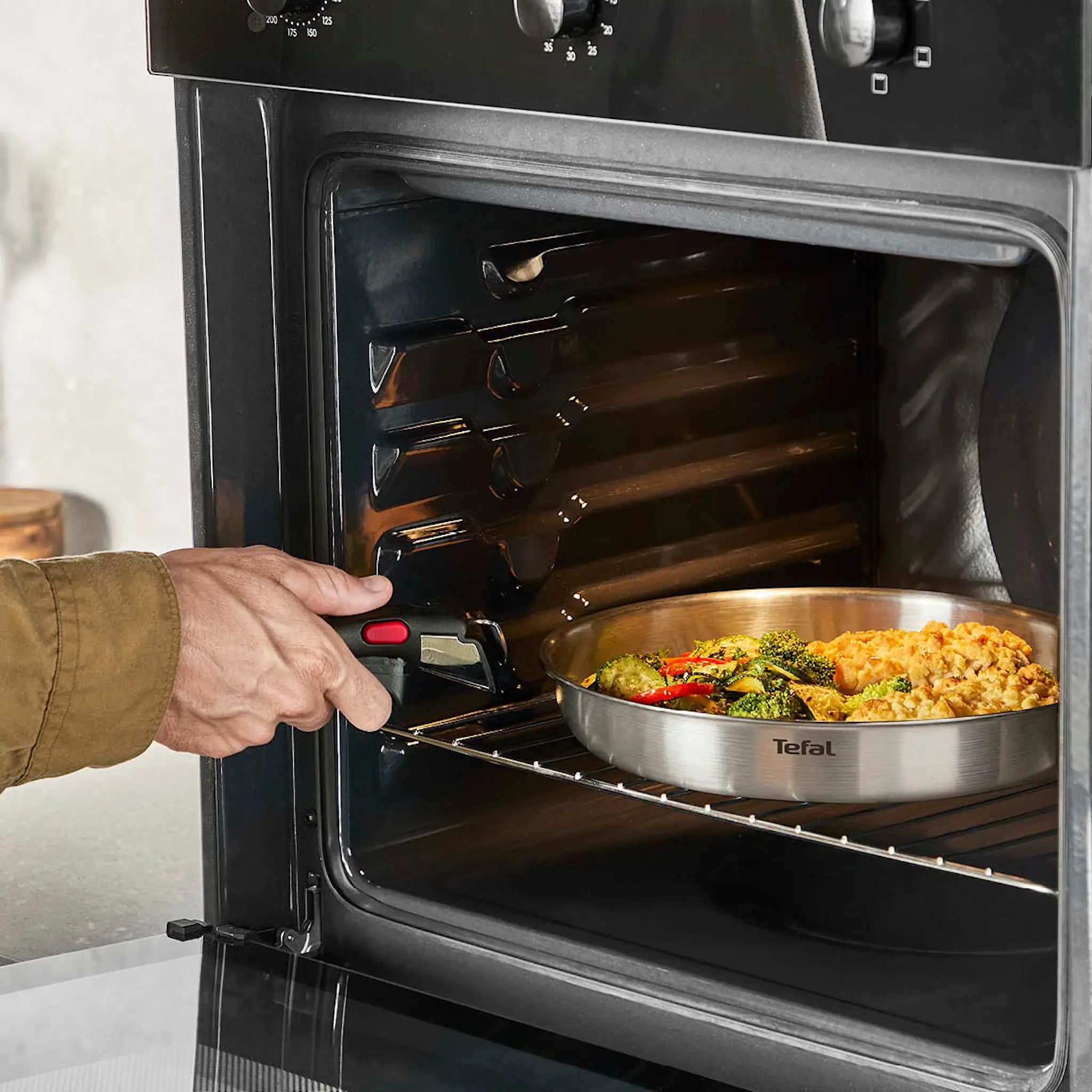 Tefal Ingenio Emotion Brushed stekepannesett 3 deler uten belegg