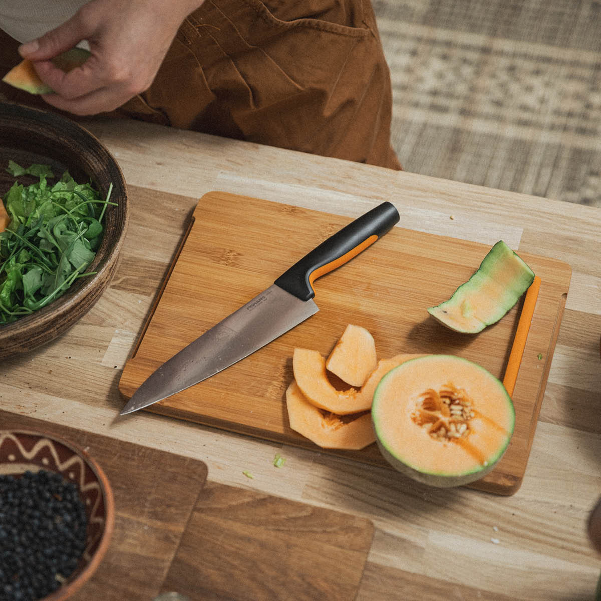 Fiskars Functional Form kokkekniv stor 41 cm svart/rustfritt stål