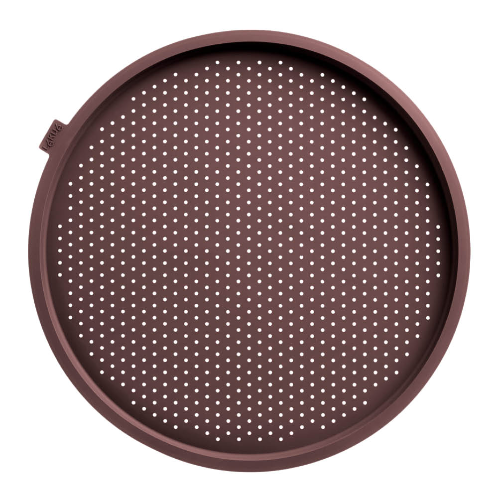 Lékué Pizzamatta för krispig botten rund 36 cm brun