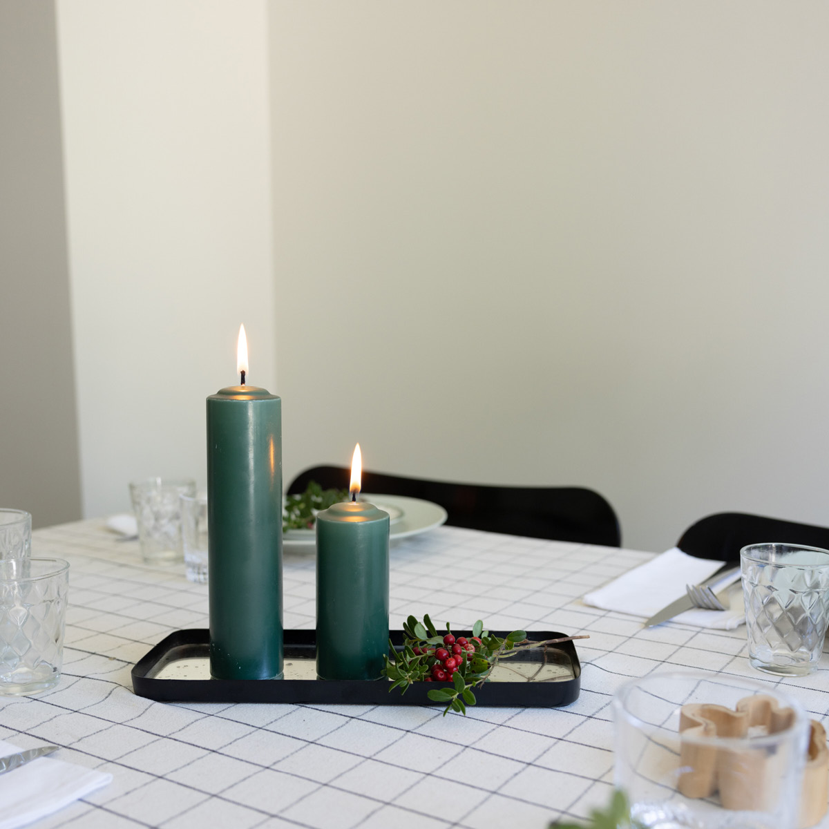 Liljeholmens Gilleljus Pöytäkynttilä 12 cm Vihreä