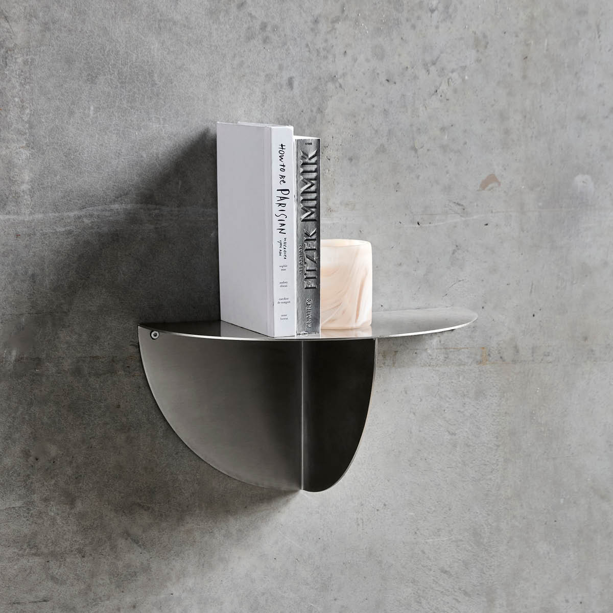 House Doctor Vegghylle Mega i jern 18x36,5x18 cm børstet sølvfinish