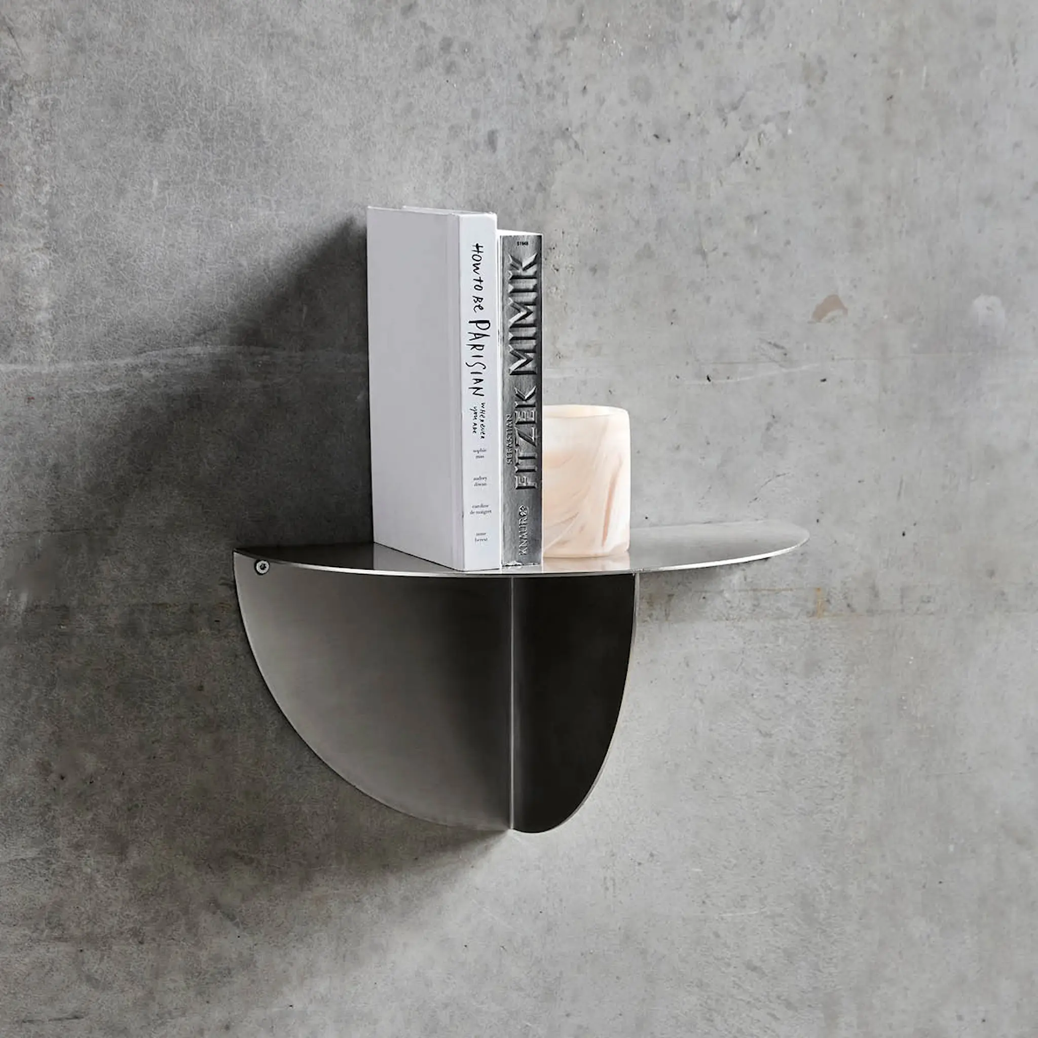 House Doctor Mega vägghylla i järn 18x36x18 cm borstad silverfinish