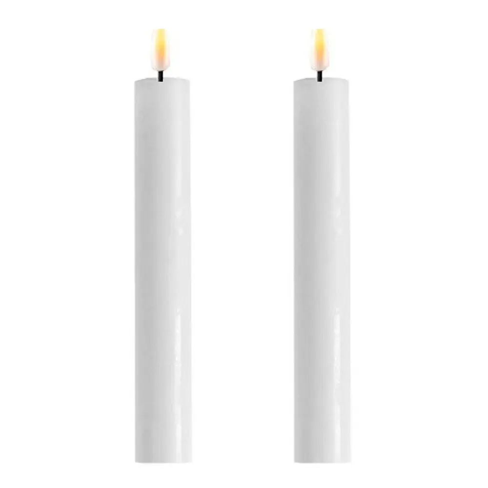 LED Kruunukynttilä 2,2x15 cm 2 kpl Valkoinen