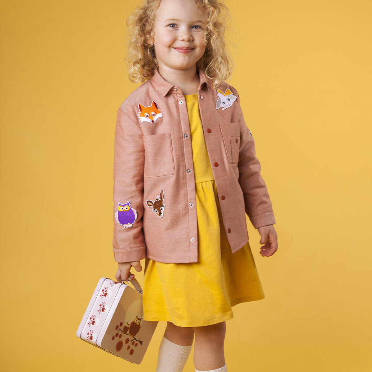 Blafre Uggla plåtväska 19x16 cm rosa