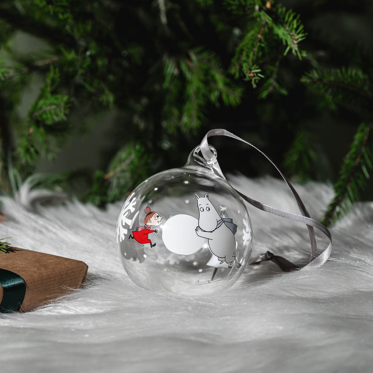 Muurla Muumi Lasipallo Lumihiutale 9 cm