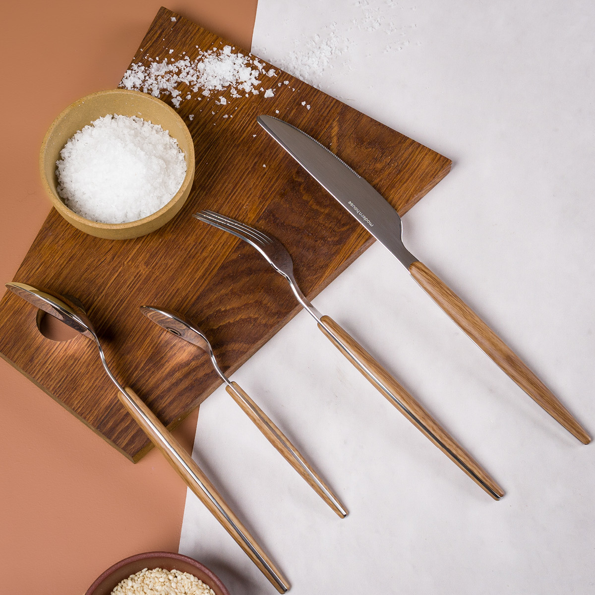 Modern House Eik tesked 14 cm blank/natur