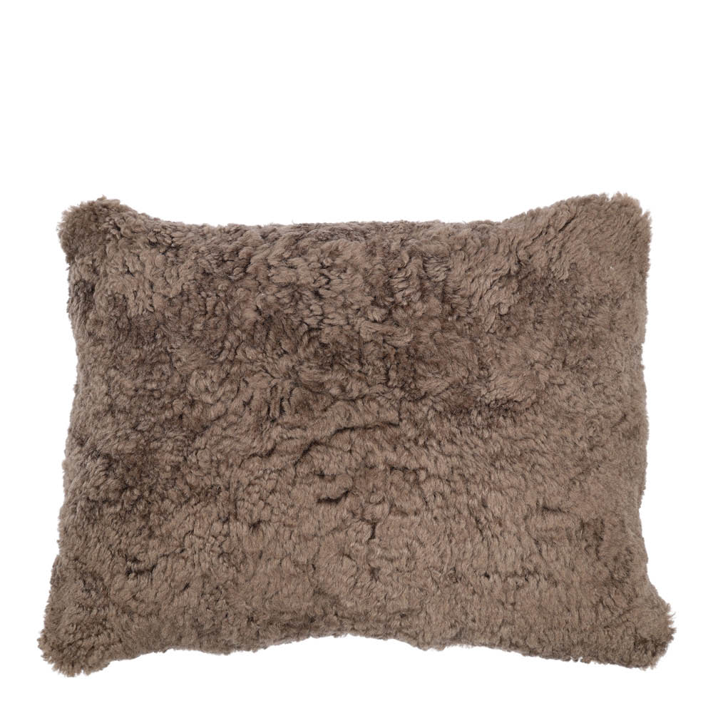 Natures Collection - Tyynynpäällinen New Zealand lampa lyhyt villa 35x45 cm suklaa