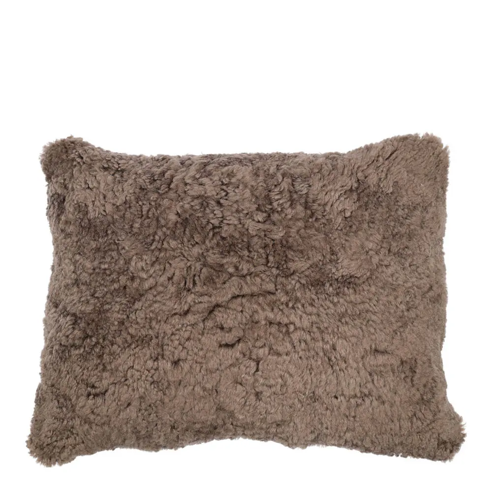 Tyynynpäällinen New Zealand lampa lyhyt villa 35x45 cm suklaa