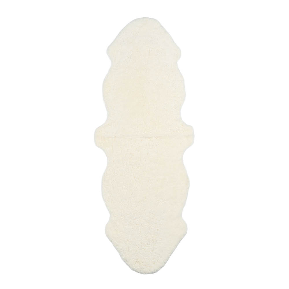 Natures Collection Fårskinn New Zealand kort ull 160x60 cm white