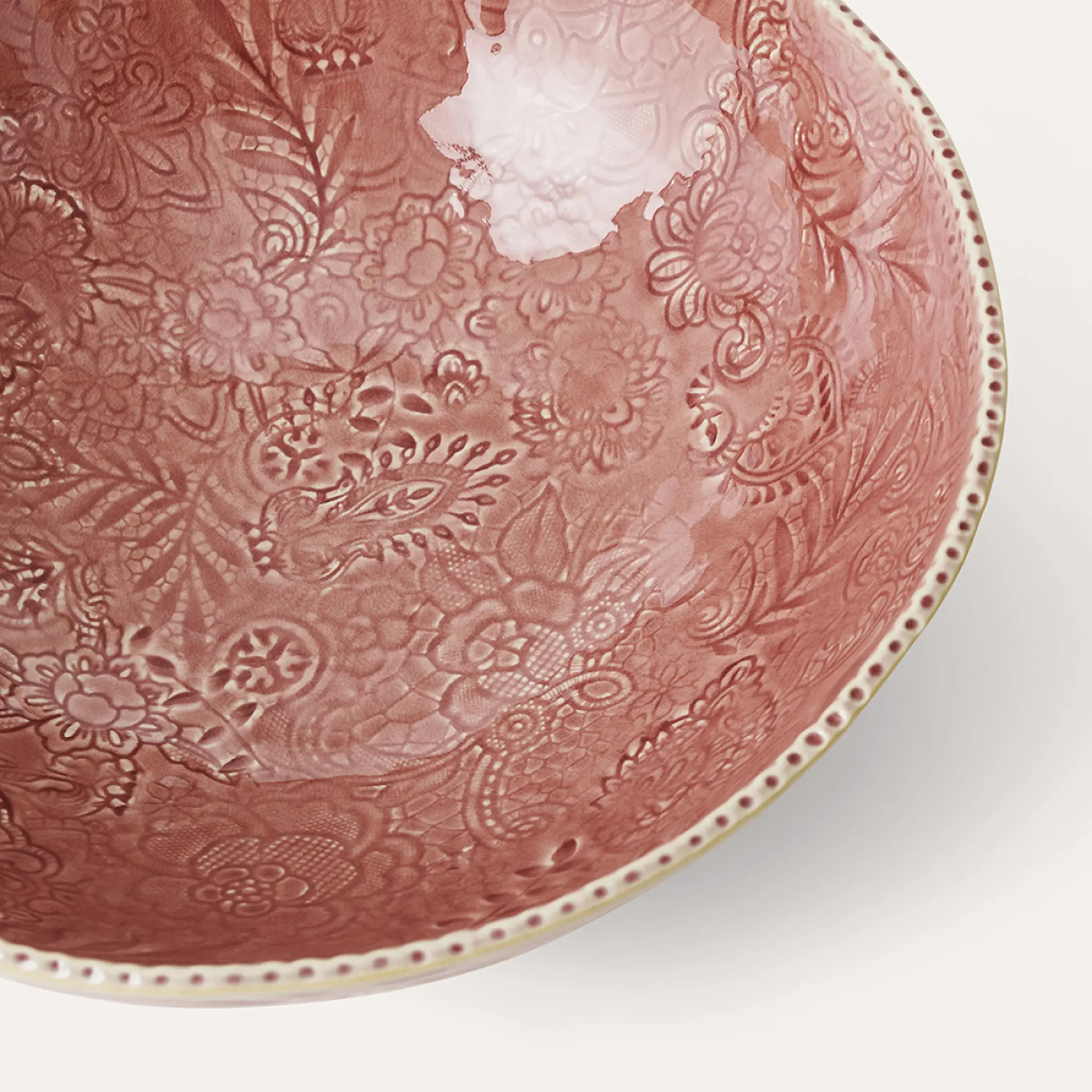 Sthål Arabesque Skål 35 cm Old Rose