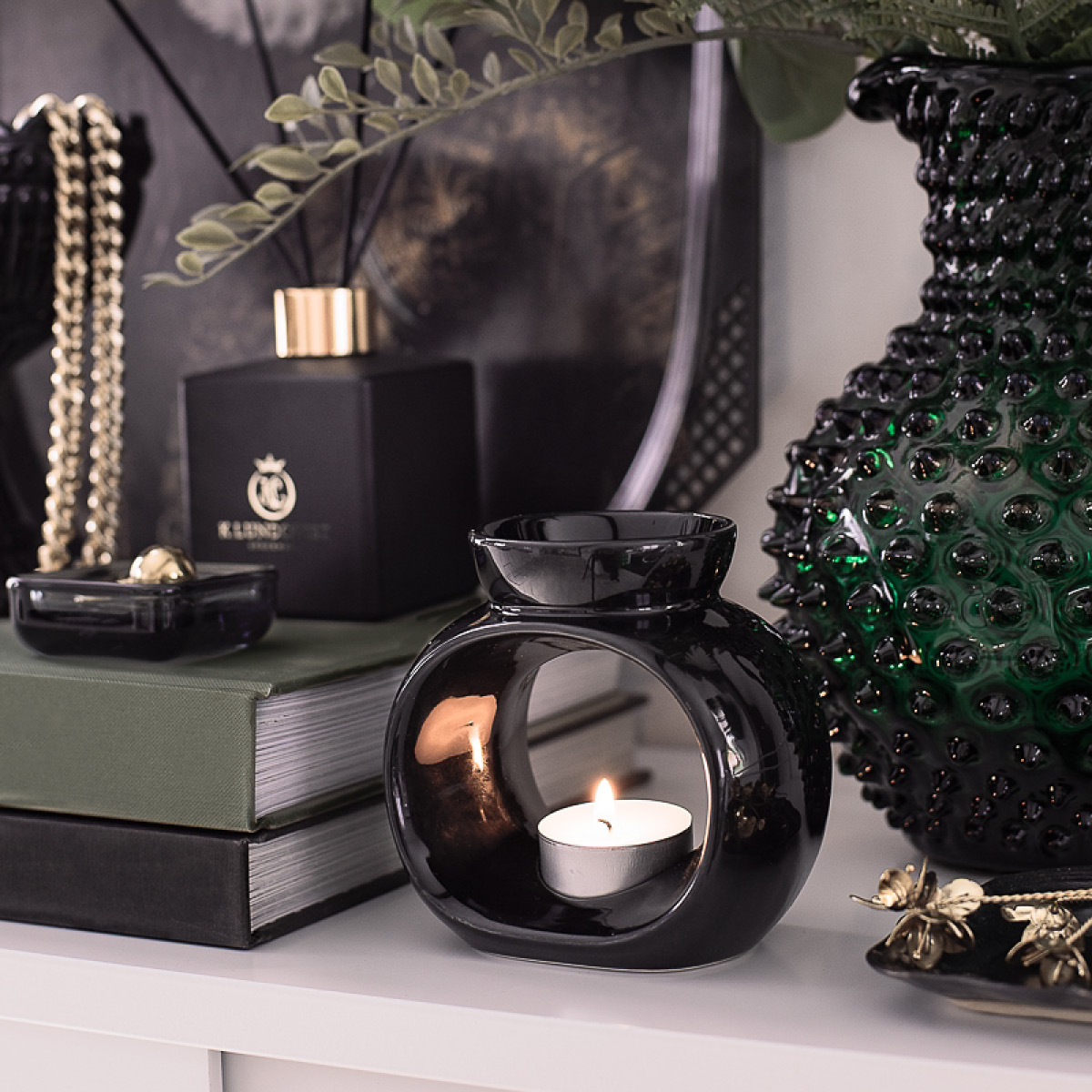 K. Lundqvist Stockholm Aromalampa svart