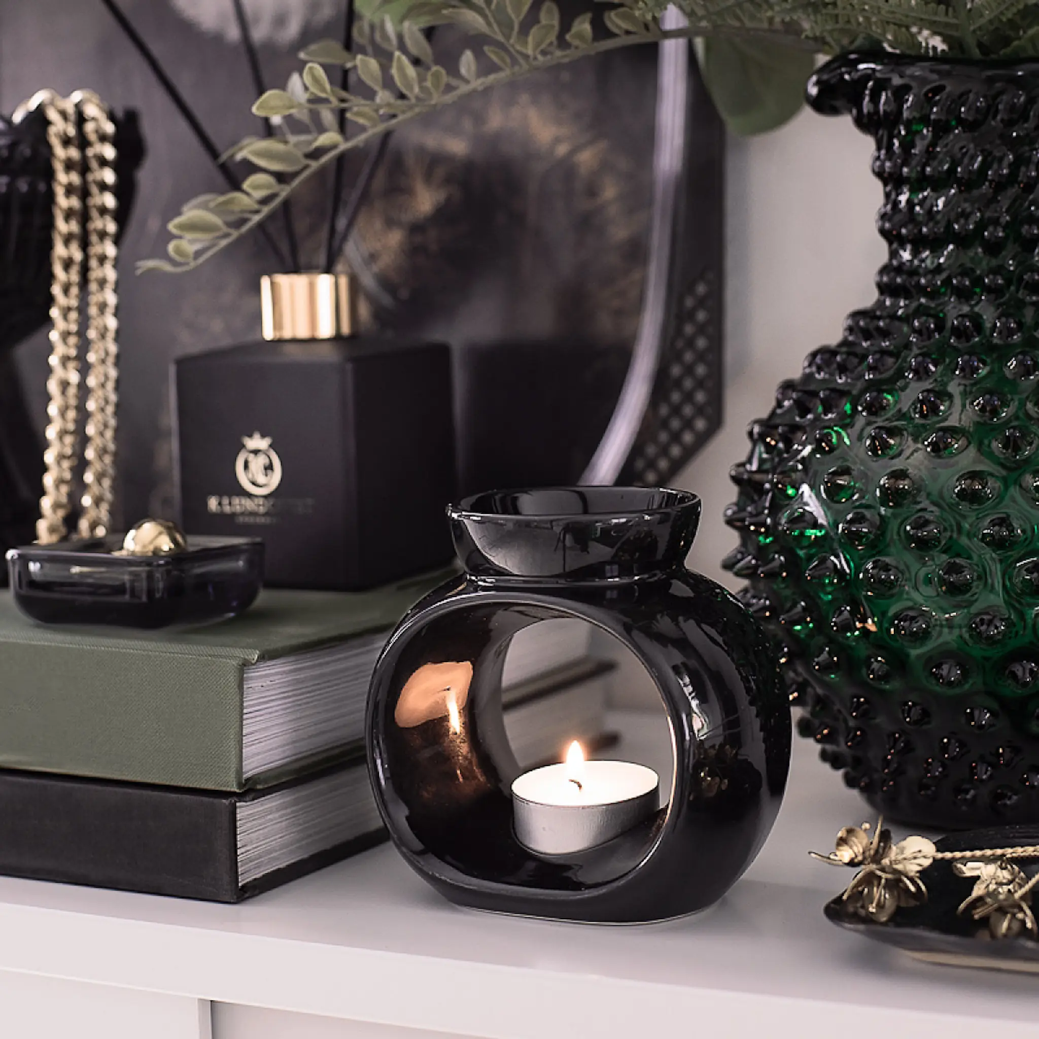 K. Lundqvist Stockholm Aromalampe svart