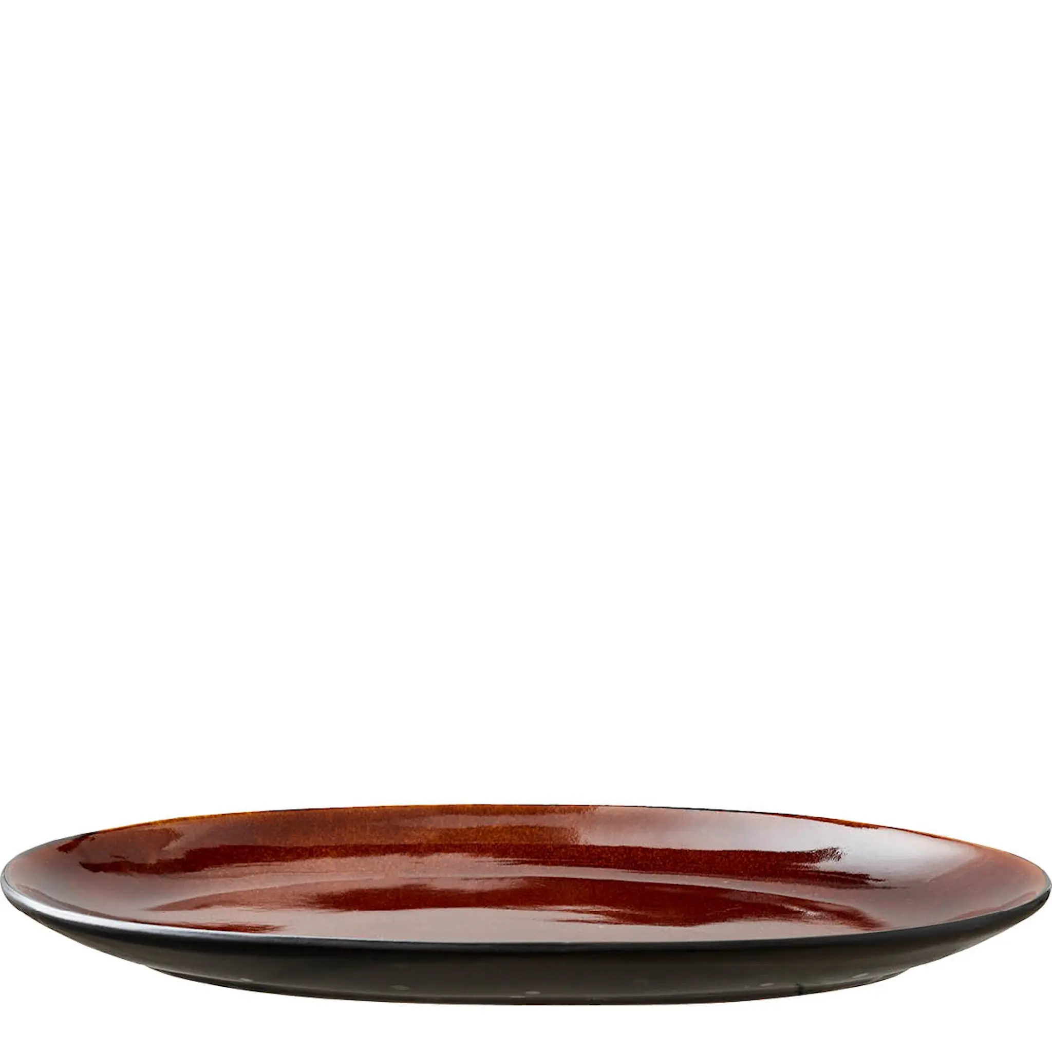 Bitz Fat Oval 36x25 cm Svart/Bärnsten