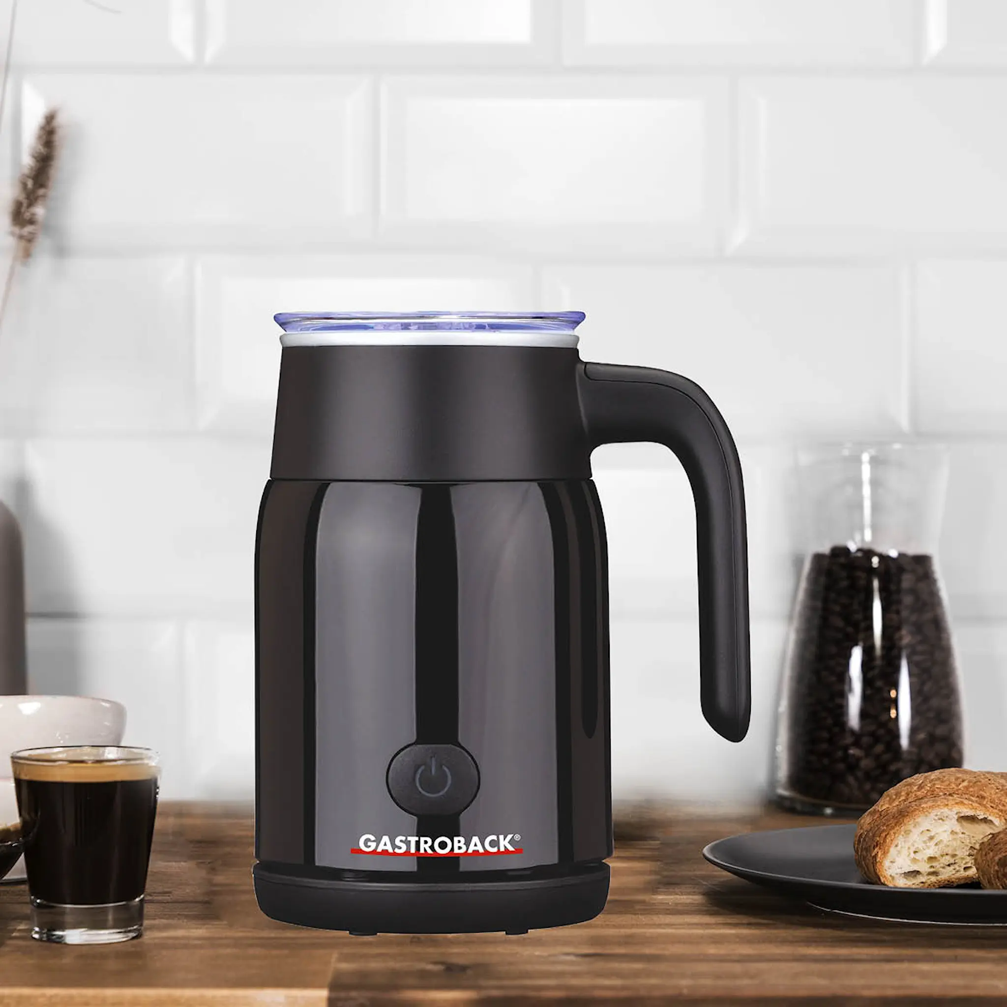 Gastroback Latte Magic melkeskummer svart hover