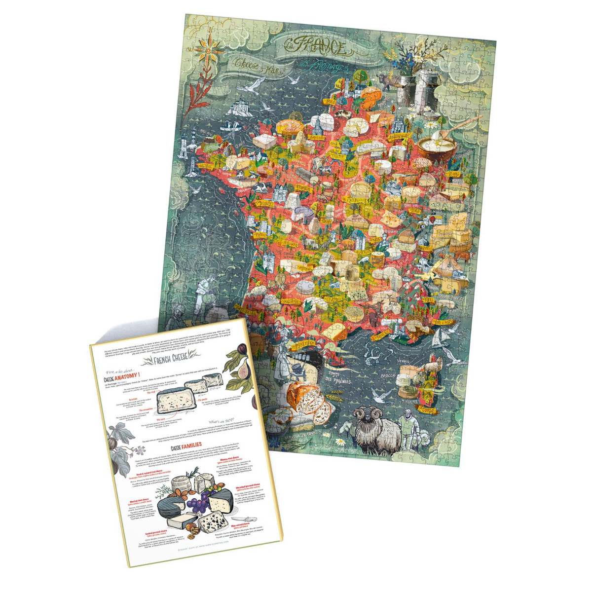 Water and Wines Cheese Puzzle Palapeli Ranska 1000 palaa