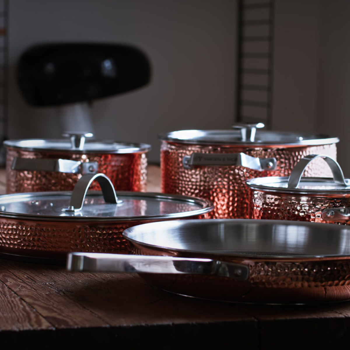 Vargen & Thor Modell YB stekepanne 28 cm hamret kobber