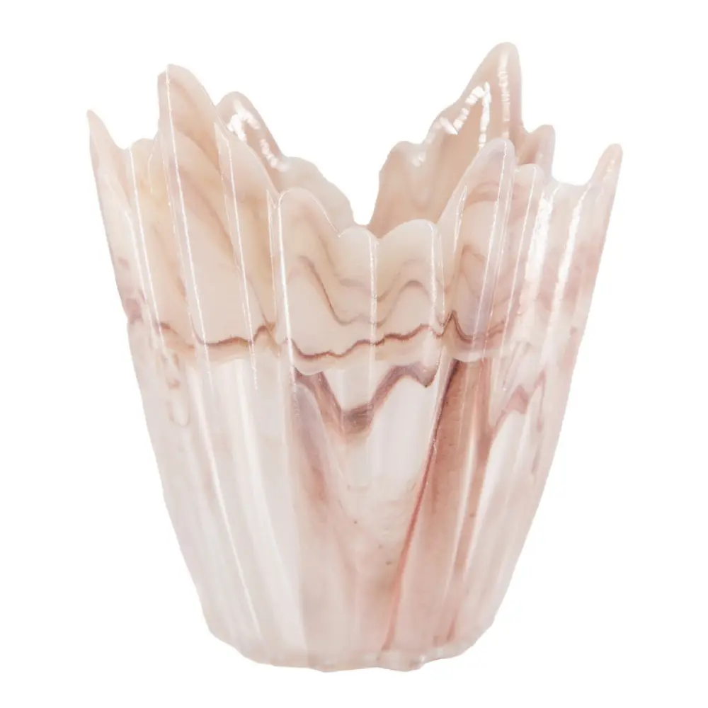 Alvo telysholder 12,5 cm rosa/hvit