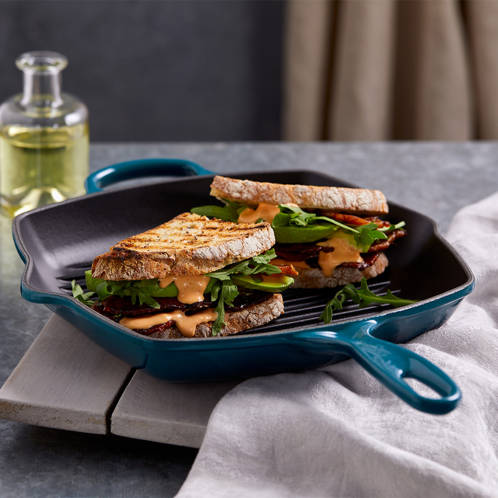 Le Creuset Signature Grillpanna Kvadratisk 26 cm deep teal